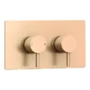 Arezzo Brushed Bronze Round Modern Twin Concealed Shower Valve -Triton Sales Store avlvbrz1 detail3