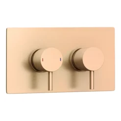 Arezzo Brushed Bronze Round Modern Twin Concealed Shower Valve