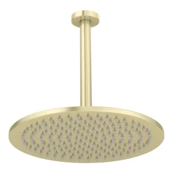 Arezzo Brushed Brass Round Thermostatic Shower Pack With 300mm Ceiling Mounted Head + Handset -Triton Sales Store azbbspk5 d5