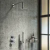 Arezzo Chrome Industrial Style Round Modern Twin Concealed Shower Valve With Diverter 1 Arezzo Chrome Industrial Style Round Modern Twin Concealed Shower Valve With Diverter -Triton Sales Store azchiv2d3