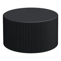 Arezzo Fluted Round Modern Twin Concealed Shower Valve - Matt Black