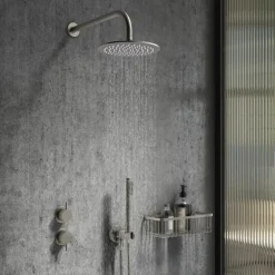 Arezzo Brushed Gunmetal Grey Concealed Individual Diverter + Thermostatic Control Shower Valve 8 Arezzo Brushed Gunmetal Grey Concealed Individual Diverter + Thermostatic Control Shower Valve -Triton Sales Store azgm39nd3