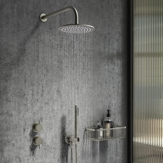 Arezzo Brushed Gunmetal Grey Concealed Individual Diverter + Thermostatic Control Shower Valve 5 Arezzo Brushed Gunmetal Grey Concealed Individual Diverter + Thermostatic Control Shower Valve - Image 3