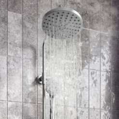 Arezzo Round Thermostatic Shower - Gunmetal Grey -Triton Sales Store azgmrd3 d4