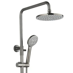Arezzo Round Thermostatic Shower - Gunmetal Grey -Triton Sales Store azgmrd3 n d1