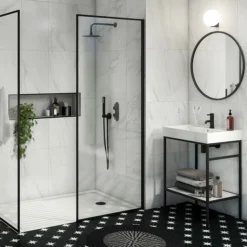 Arezzo Matt Black Round Twin Concealed Shower Valve W. Diverter + Oval Backplate 9 Arezzo Matt Black Round Twin Concealed Shower Valve W. Diverter + Oval Backplate -Triton Sales Store azmbsvdr d2