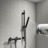 Arezzo Matt Black Round Thermostatic Bar Shower Valve 2 Arezzo Matt Black Round Thermostatic Bar Shower Valve -Triton Sales Store azrdbbv d2