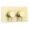 Arezzo Brushed Brass Round Shower System With Diverter, Fixed Shower Head + 4 Body Jets -Triton Sales Store azrdsv4bjbbd5