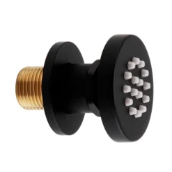Arezzo Matt Black Round Concealed Triple Shower Valve With Fixed Head + 4 Body Jets -Triton Sales Store azrdtsv4bjd4