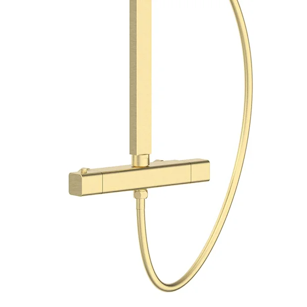 Arezzo Deluxe Cool Touch Square Thermostatic Shower (300 X 300mm Head - Brushed Brass) 8 Arezzo Deluxe Cool Touch Square Thermostatic Shower (300 X 300mm Head - Brushed Brass) - Image 6