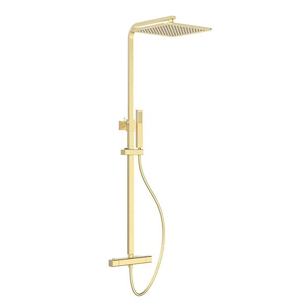 Arezzo Deluxe Cool Touch Square Thermostatic Shower (300 X 300mm Head - Brushed Brass) 4 Arezzo Deluxe Cool Touch Square Thermostatic Shower (300 X 300mm Head - Brushed Brass) - Image 2
