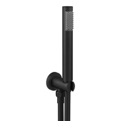 Arezzo Matt Black Round Triple Thermostatic Shower Pack W. Flat Fixed Head + Handset -Triton Sales Store azscvrp3 d4