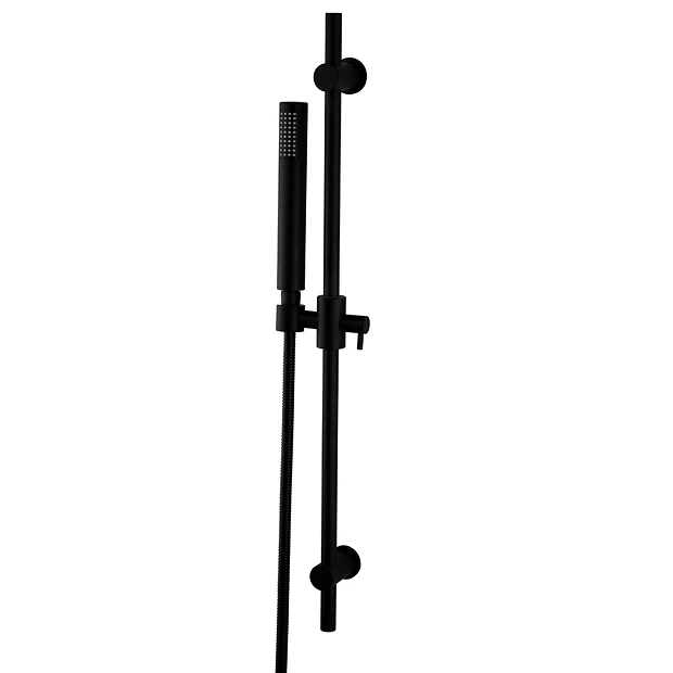 Arezzo Matt Black Round Shower Valve Inc. Slide Rail Kit With Pencil Handset 6 Arezzo Matt Black Round Shower Valve Inc. Slide Rail Kit With Pencil Handset - Image 4