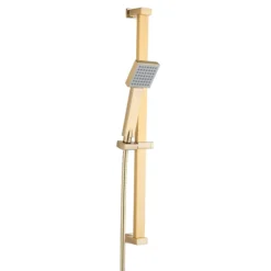Arezzo Brushed Brass Square Thermostatic Bar Valve + Slide Rail Kit -Triton Sales Store azsqbvkbbd3