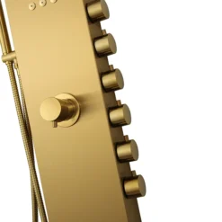 Arezzo Shower Tower Panel - Brushed Brass (Thermostatic) -Triton Sales Store azstp5bb d3