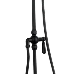 Arezzo Matt Black Dual Exposed Valve With Rigid Riser Kit, 195mm Shower Head, Handshower & Diverter 13 Arezzo Matt Black Dual Exposed Valve With Rigid Riser Kit, 195mm Shower Head, Handshower & Diverter -Triton Sales Store azsv4mberk2 d4