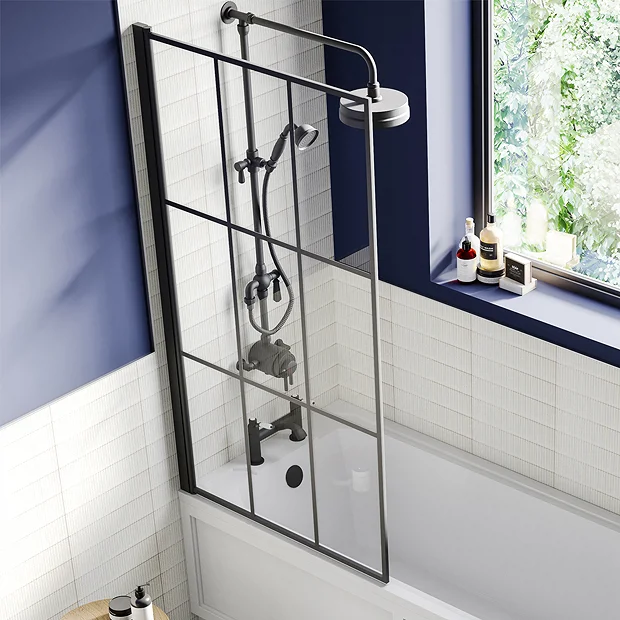 Arezzo Matt Black Dual Exposed Valve With Rigid Riser Kit, 195mm Shower Head, Handshower & Diverter 3 Arezzo Matt Black Dual Exposed Valve With Rigid Riser Kit, 195mm Shower Head, Handshower & Diverter