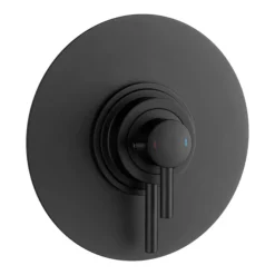 Arezzo Matt Black Round Concealed Dual Thermostatic Valve W. 200mm Shower Head -Triton Sales Store azsv4mbpk d1