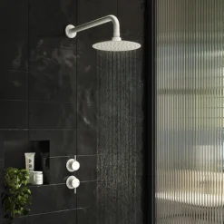 Arezzo Matt White Concealed Individual Stop Tap + Thermostatic Control Shower Valve -Triton Sales Store azwrdsv3d3