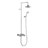 Burlington Eden Thermostatic Two Outlet Exposed Shower Bar Valve, Rigid Riser & Kit With Fixed Head -Triton Sales Store bef2sv16 l