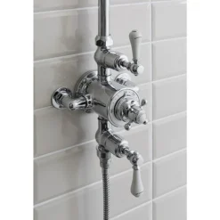 Crosswater - Belgravia Thermostatic Shower Valve With Fixed Head, Slider Rail & Handset -Triton Sales Store bel bracket d3nn