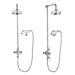 Crosswater - Belgravia Thermostatic Shower Valve With Fixed Head, Handset & Wall Cradle -Triton Sales Store bel cradle d1