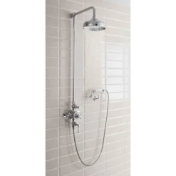 Crosswater - Belgravia Thermostatic Shower Valve With Fixed Head, Handset & Wall Cradle -Triton Sales Store bel cradle d3