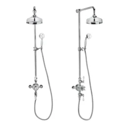 Crosswater - Belgravia Thermostatic Shower Valve With Fixed Head, Slider Rail & Handset -Triton Sales Store bel slider d1