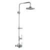 Burlington Stour Thermostatic Exposed Single Outlet Shower Valve & Rigid Riser With Fixed Shower Head -Triton Sales Store bf2sv16 l