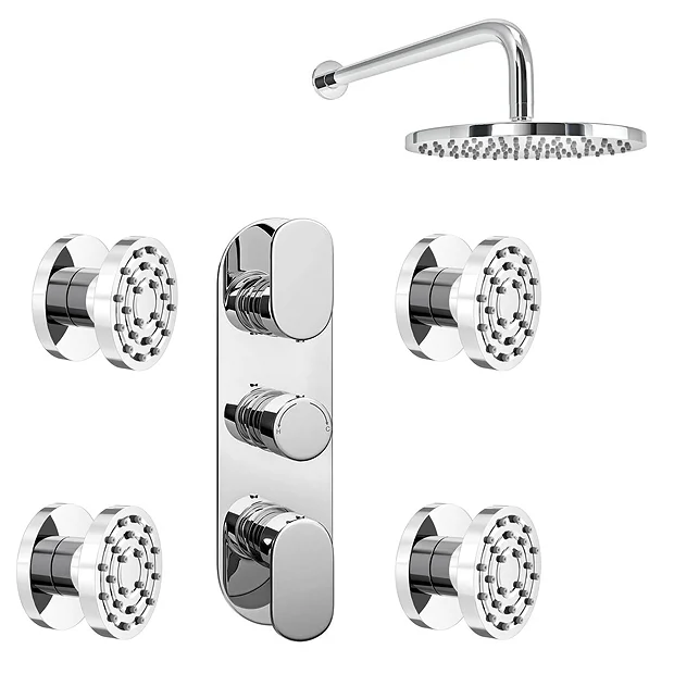 Bosa Concealed Thermostatic Valve With Fixed Shower Head + 4 Body Jets 7 Bosa Concealed Thermostatic Valve With Fixed Shower Head + 4 Body Jets - Image 5