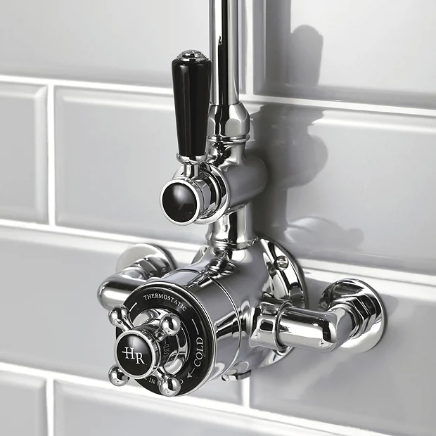 Hudson Reed Topaz Black Twin Exposed Thermostatic Shower Valve 3 Hudson Reed Topaz Black Twin Exposed Thermostatic Shower Valve