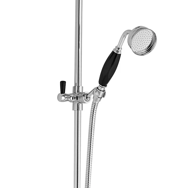 Hudson Reed Topaz Black Triple Thermostatic Shower Valve With Rigid Riser Kit + Bath Spout 6 Hudson Reed Topaz Black Triple Thermostatic Shower Valve With Rigid Riser Kit + Bath Spout - Image 4