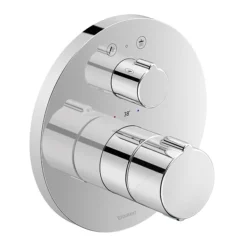 Duravit C.1 Round Thermostatic Shower Mixer With Diverter For Concealed Installation - Chrome