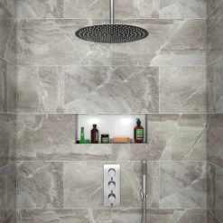 Cruze Shower Package (inc. 400mm Ceiling Mounted Head + Wall Mounted Handset) -Triton Sales Store ccsp01 d5