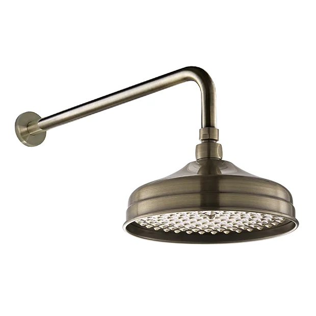 Chatsworth 1928 Antique Brass Traditional Shower With Concealed Valve + 8" Head 5 Chatsworth 1928 Antique Brass Traditional Shower With Concealed Valve + 8" Head - Image 3