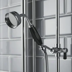 Chatsworth 1928 Black Traditional Push-Button Shower Pack With Slide Rail Kit + Wall Mounted Head 9 Chatsworth 1928 Black Traditional Push-Button Shower Pack With Slide Rail Kit + Wall Mounted Head -Triton Sales Store chtbpbpk1 d2
