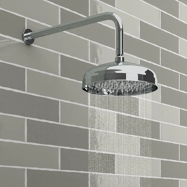 Chatsworth 1928 Black Traditional Push-Button Shower Pack With Slide Rail Kit + Wall Mounted Head 3 Chatsworth 1928 Black Traditional Push-Button Shower Pack With Slide Rail Kit + Wall Mounted Head