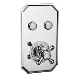 Chatsworth 1928 Traditional Push-Button Shower Pack With Slide Rail Kit + Ceiling Mounted Head -Triton Sales Store chtpbpk3 d2