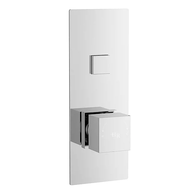 Hudson Reed Ignite Square One Outlet Push-Button Thermostatic Shower Valve Chrome 3 Hudson Reed Ignite Square One Outlet Push-Button Thermostatic Shower Valve Chrome