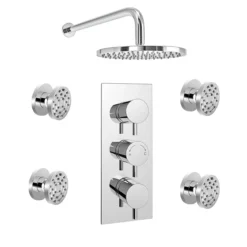 Cruze Triple Concealed Shower Valve With Fixed Shower Head + 4 Body Jets 12 Cruze Triple Concealed Shower Valve With Fixed Shower Head + 4 Body Jets -Triton Sales Store cruzetripleconcealedshowervalvewithfixedshowerhead4bodyjetsdetail1