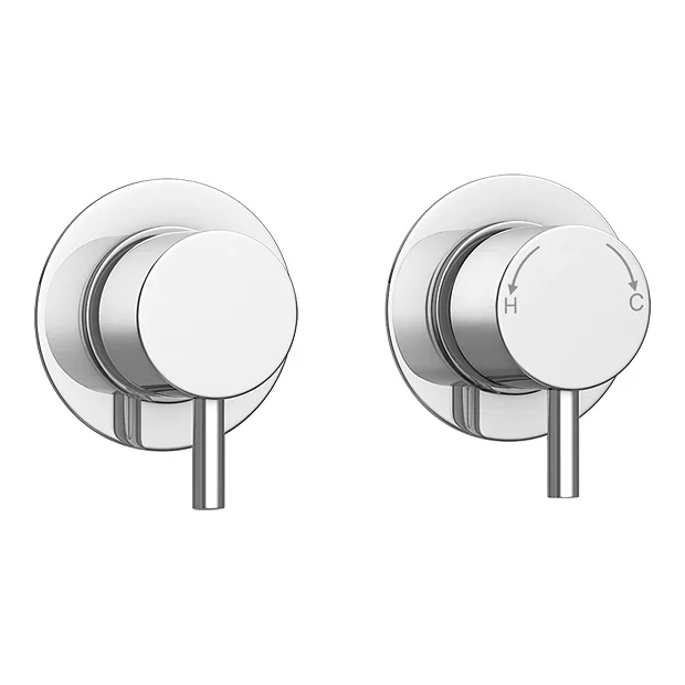 Cruze Round Concealed Individual Stop Tap + Thermostatic Control Valve With 300mm Shower Head 6 Cruze Round Concealed Individual Stop Tap + Thermostatic Control Valve With 300mm Shower Head - Image 4