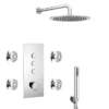 Cruze Round Push-Button Shower Valve Pack With Handset, 4 Body Jets + Shower Head 2 Cruze Round Push-Button Shower Valve Pack With Handset, 4 Body Jets + Shower Head -Triton Sales Store crzpbpk4 l