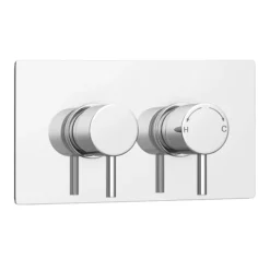 Cruze Twin Shower Valve Inc. Outlet Elbow, Handset & Ultra Thin Head With Vertical Arm -Triton Sales Store crzpk002 d5