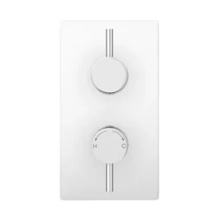 Cruze Twin Shower Valve Inc. Outlet Elbow, Handset & Ultra Thin Head With Vertical Arm