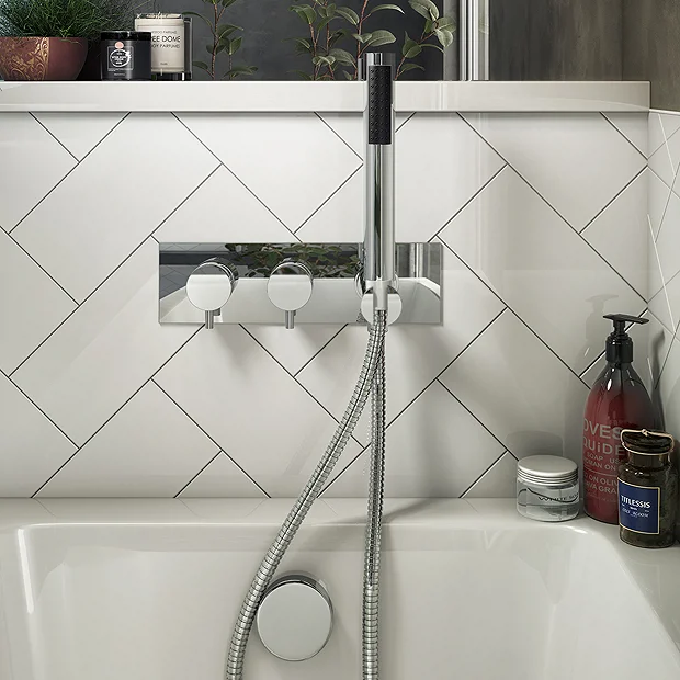 Cruze Round Wall Mounted Thermostatic Shower Valve With Handset + 300mm Fixed Shower Head 3 Cruze Round Wall Mounted Thermostatic Shower Valve With Handset + 300mm Fixed Shower Head