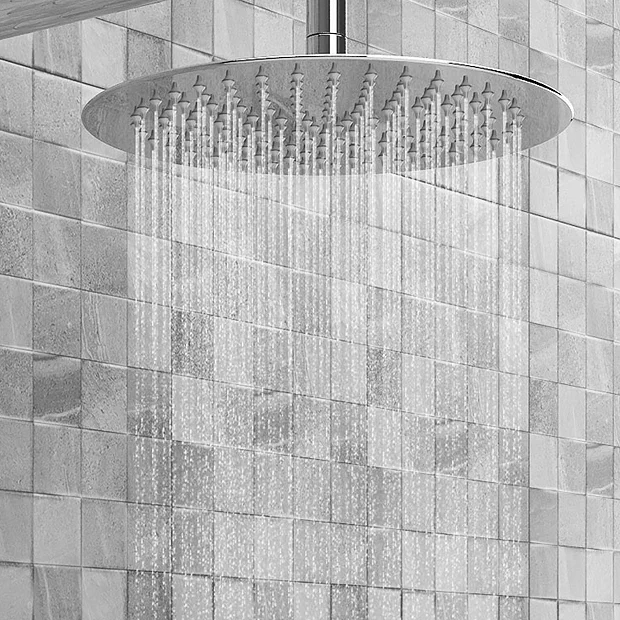Cruze Round Wall Mounted Thermostatic Shower Valve With Handset + 300mm Fixed Shower Head 7 Cruze Round Wall Mounted Thermostatic Shower Valve With Handset + 300mm Fixed Shower Head - Image 5