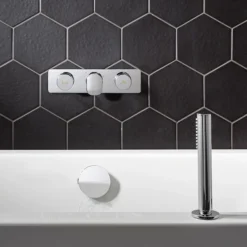 Crosswater - Dial Pier 2 Control Bath Valve With Handset And Bath Filler Waste