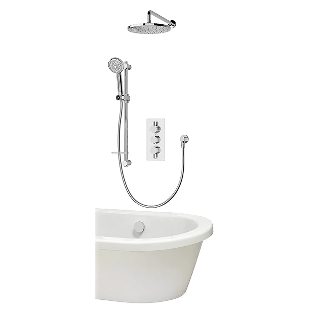 Aqualisa Dream Round Thermostatic Mixer Shower With Adjustable Head, Wall Fixed Head And Bath Fill 4 Aqualisa Dream Round Thermostatic Mixer Shower With Adjustable Head, Wall Fixed Head And Bath Fill - Image 2