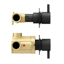 Arezzo Matt Black Concealed Individual Stop Tap + Thermostatic Control Shower Valve -Triton Sales Store egaz36ab n d5