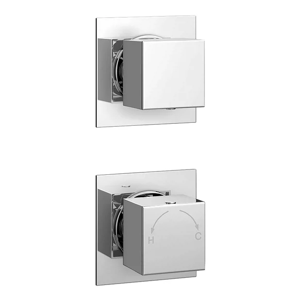 Milan Concealed Individual Stop Tap + Thermostatic Control Shower Valve 4 Milan Concealed Individual Stop Tap + Thermostatic Control Shower Valve - Image 2